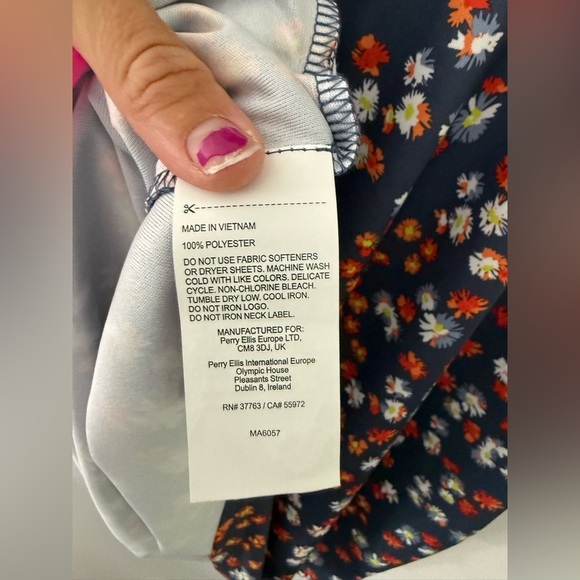 Callaway Opti-Dri Cap Sleeve Golf Polo Short Sleeve Shirt Floral Blue Indigo XL - Picture 7 of 8